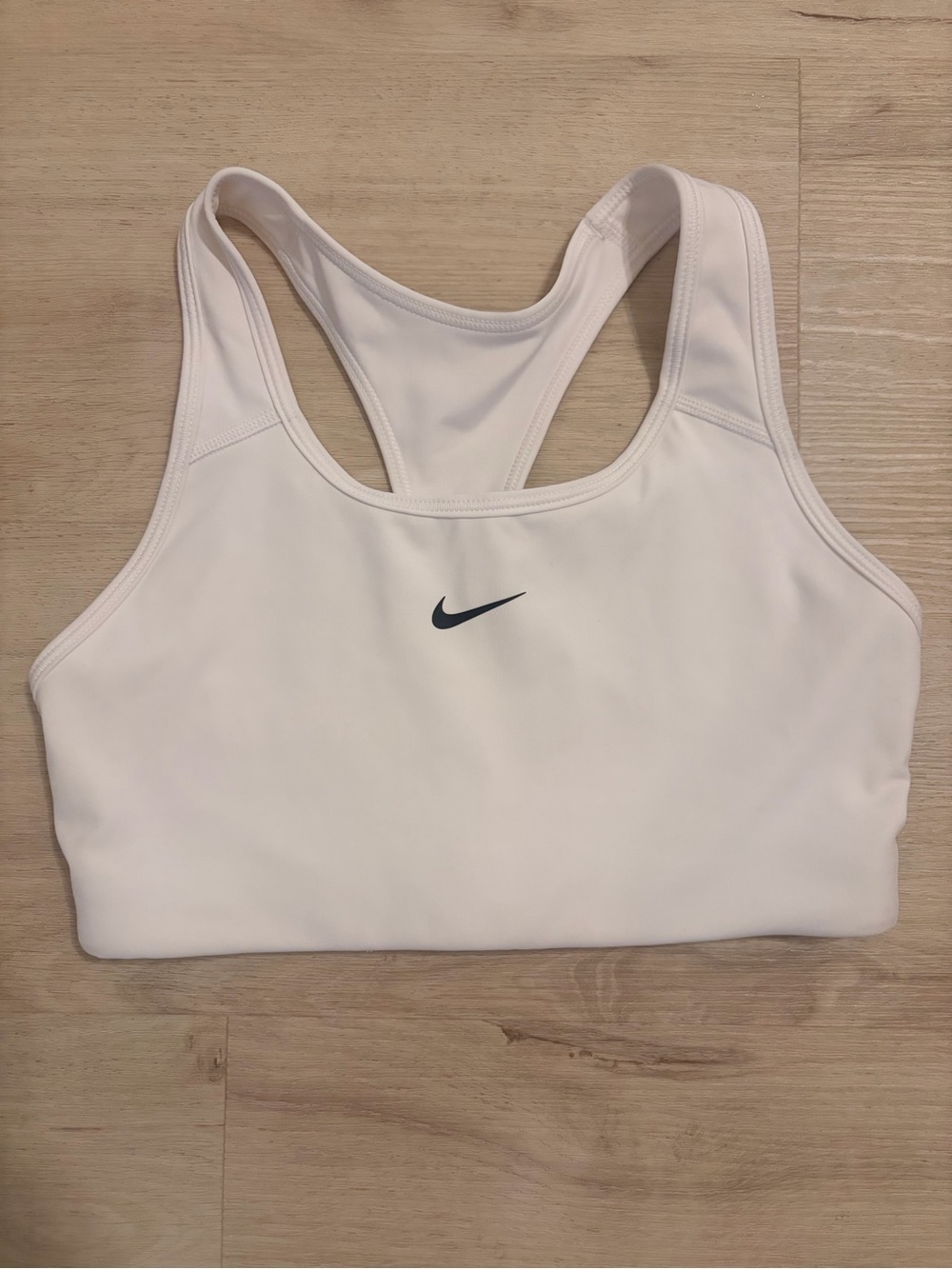 Nike White Racerback Dri-Fit Sports Bra